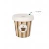 Set 10 pahare din carton cu capac pentru cafea, 100 ml