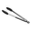 Cleste servire lungime 24 cm, inox, cu varf solicon rezistent la caldura, dispozitiv blocare