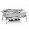 Chafing dish inox cu 2 tavi, dimensiuni 58x44x18 cm