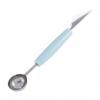 Decorator dublu din plastic si inox, 2 capete diferite, 18 cm, baller+decorator, maner albastru