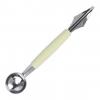 Decorator dublu din plastic si inox, 2 capete diferite, 18 cm, baller+decorator, maner verde