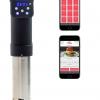 Stick iVide , pentru gatire Sous-Vide (la temperatura joasa), 800W, optiune conectare Wi-Fi la aplicatie Android sau IOS cu 600 retete preincarcate, circula pana la 20 lt apa, setare temperatura 25-90 gr C, 98x158x(H)350 mm