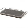 Platou piatra 25x35 cm pentru cuptor, cu suport inox si manere