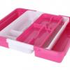 Organizator triplu tacamuri, 31.7x41.8 cm - culoare roz