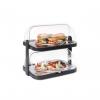 Set 2 tavi servire suprapuse pe 2 nivele cu 2 elementi racire si capace rolltop, 44x32x(H)44 mm.