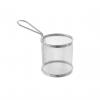 Cos servire tip mini-fry, pentru servire snacks , cartofi prajiti, inox, 90x(H)90 mm